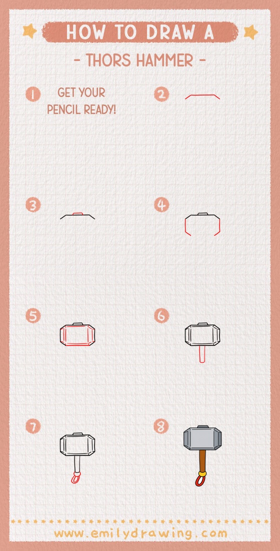 how to draw a thors hammer pinterest pin